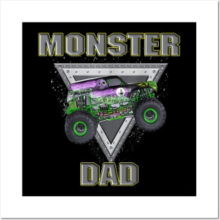 Monster Truck Dad Fathers Day Monster Truck Are My Jam Posters and Art